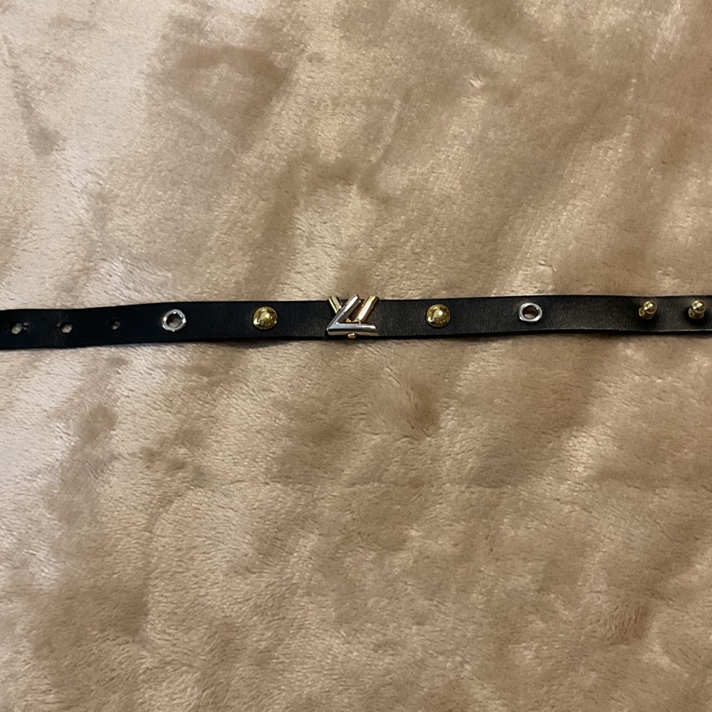 Louis Vuitton Black and Gold Bracelet